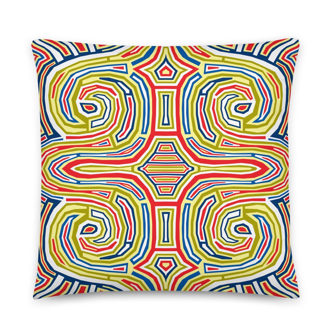 Living Room Cushion Bold Accent Pillow Colorful Cushions Etsy