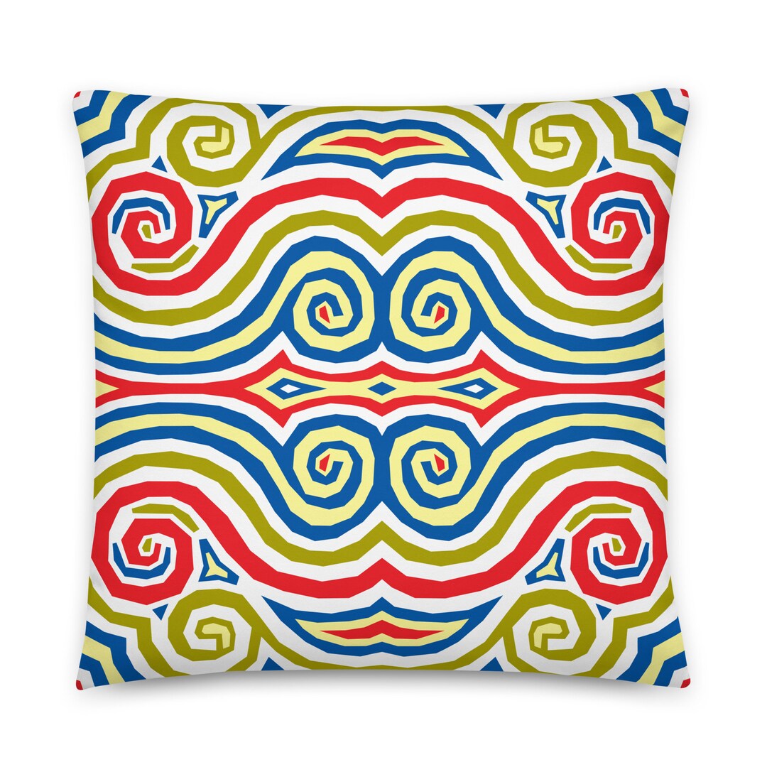 Decorative Cushion Unique Throw Pillow Abstract Design Etsy