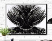 From the other side - Scribble Series Vol.1. Art. Painting. Prints. Wall Decor. 30x40 in Limited Prints.