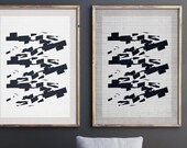 Set of 2 Abstract art on French Canvas. Wall Art Prints. Living room decor/Gifts/Luxury Art/Office art. Luxury art/Affordable art