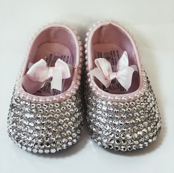 Bedazzled Bling Baby Shoes Bows Etsy