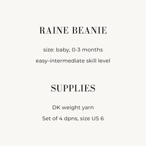 Knit Hat Pattern for Baby: Bobble Stitch Beanie, Newborn 0-3 months, DK Weight Yarn, Easy Intermediate, PDF Instant Download image 3
