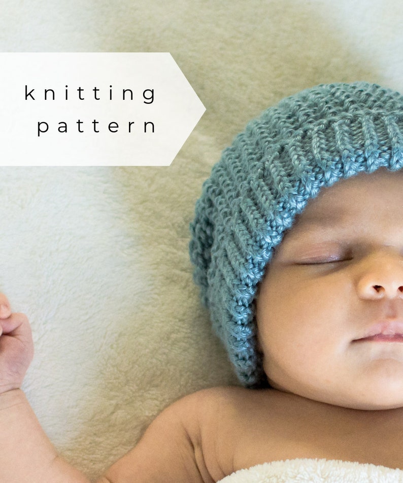Baby Hat Knitting Pattern For Newborns 0 3 Months Printable Instant Pdf Download