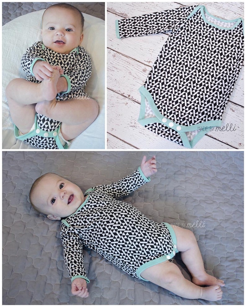 Overlap Bodysuit PDF Pattern fresh Stitch Patterns Onesie Etsy