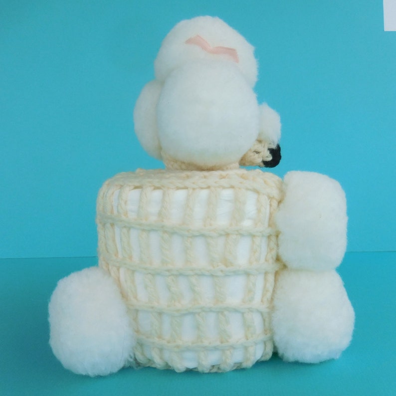Crochet Poodle Puppy toilet paper holder cozy vintage bathroom Etsy