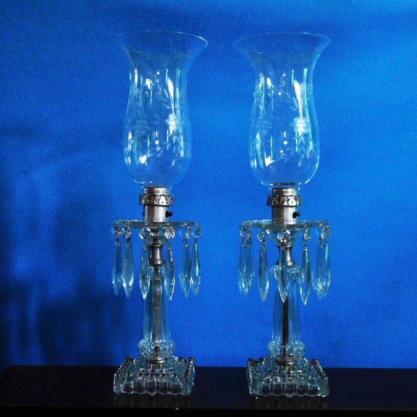 Victorian Hurricane Table Lamps Etsy