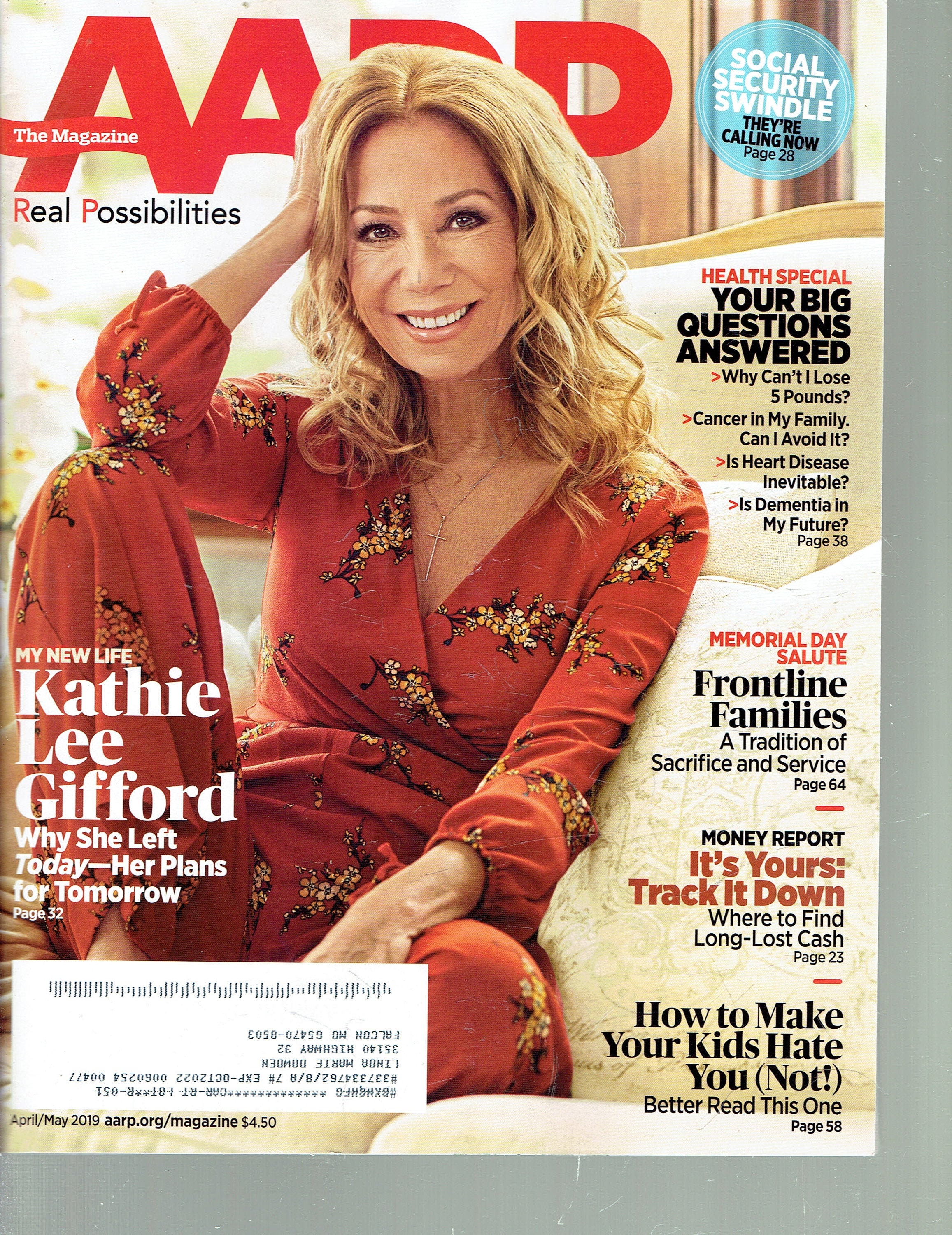 A A R P Magazine April May 2019 Kathie Lee Gifford On Cover Etsy Uk