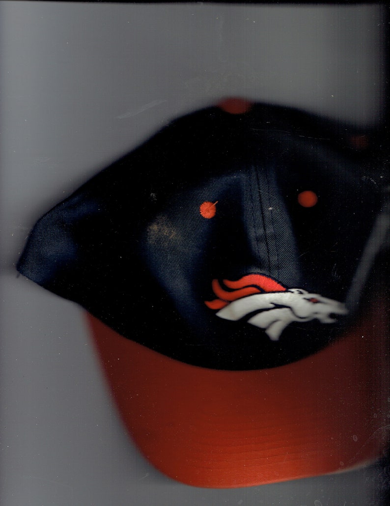 bronco cap orange,blue,white,nfl