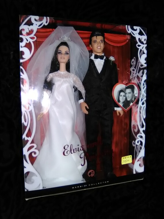 elvis and priscilla barbie doll giftset