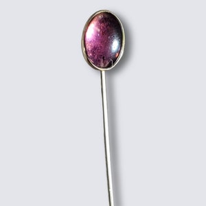 Antique Victorian Edwardian 14K Gold Amethyst Glass Hat Pin Stick Pin Brooch