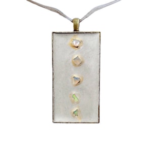 Star Phase / Concrete Necklace / Raw Opal Necklace / Star Choker