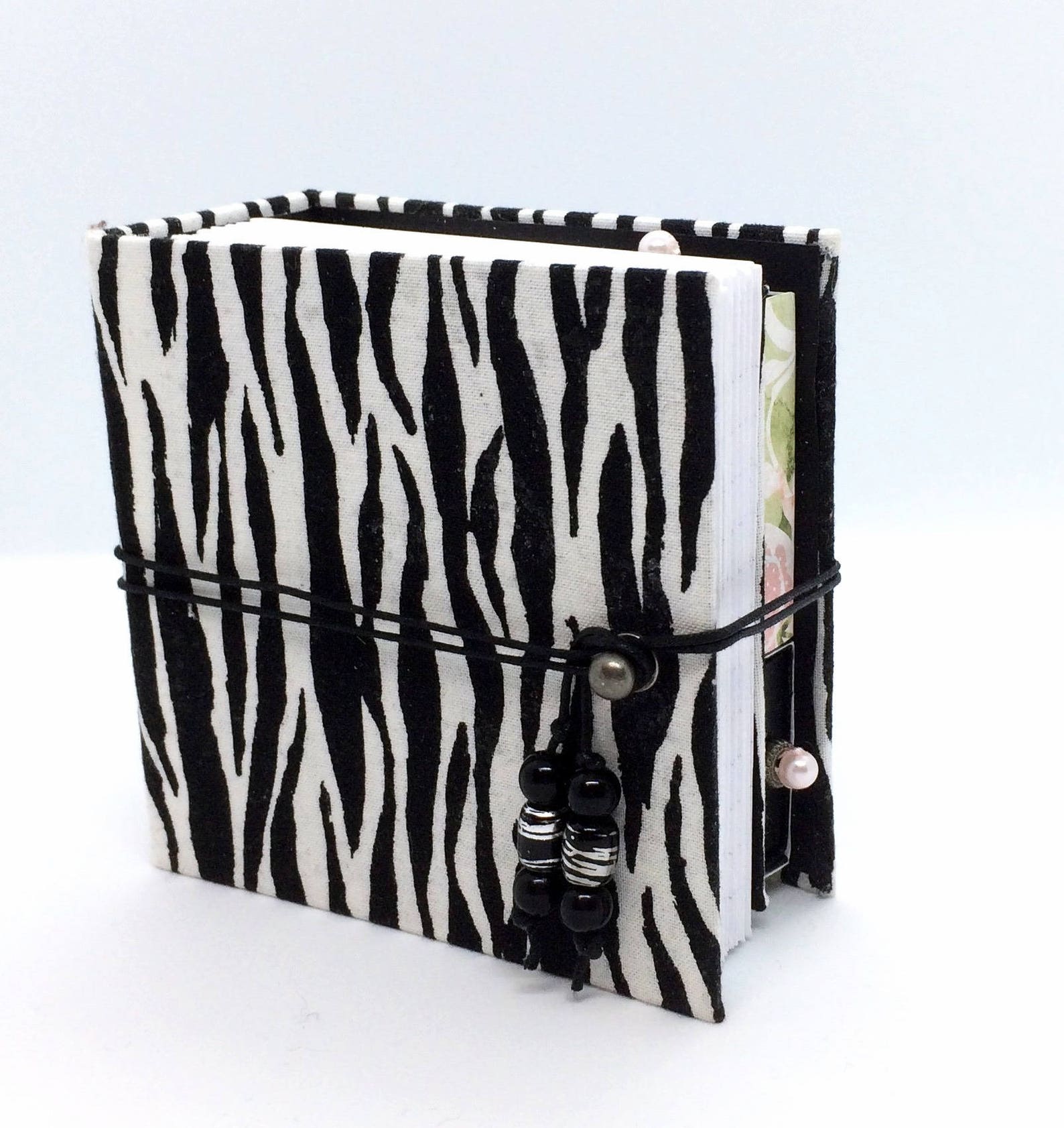 Altered Matchbox Journal With Zebra Fabric Print Journal Etsy