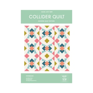 Collider Quilt Pattern, Instant PDF download quilt pattern, modern quilt pattern, half square triangles, modern quilt design