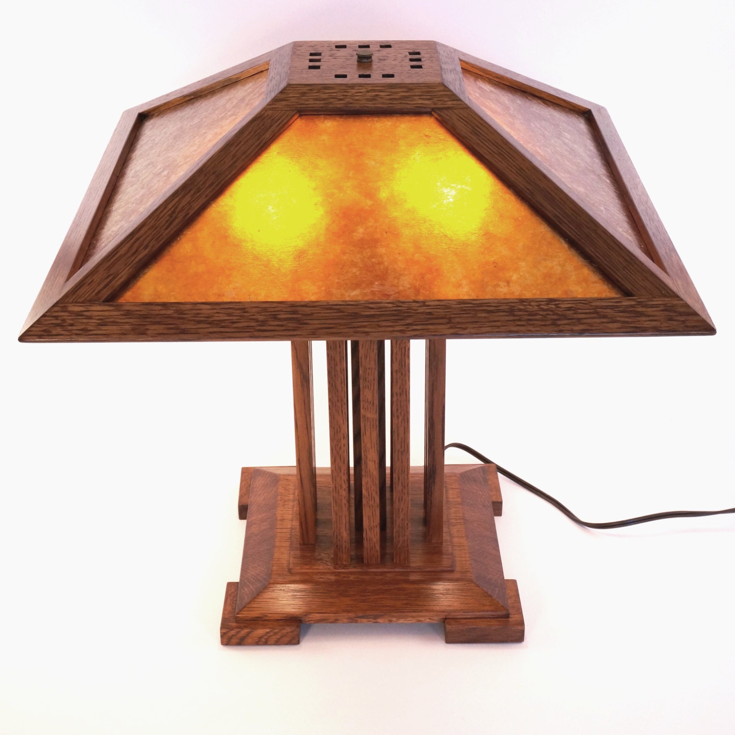 Onandaga Lamp a Spindlestyle Mica Lamp in the Stickley and Etsy