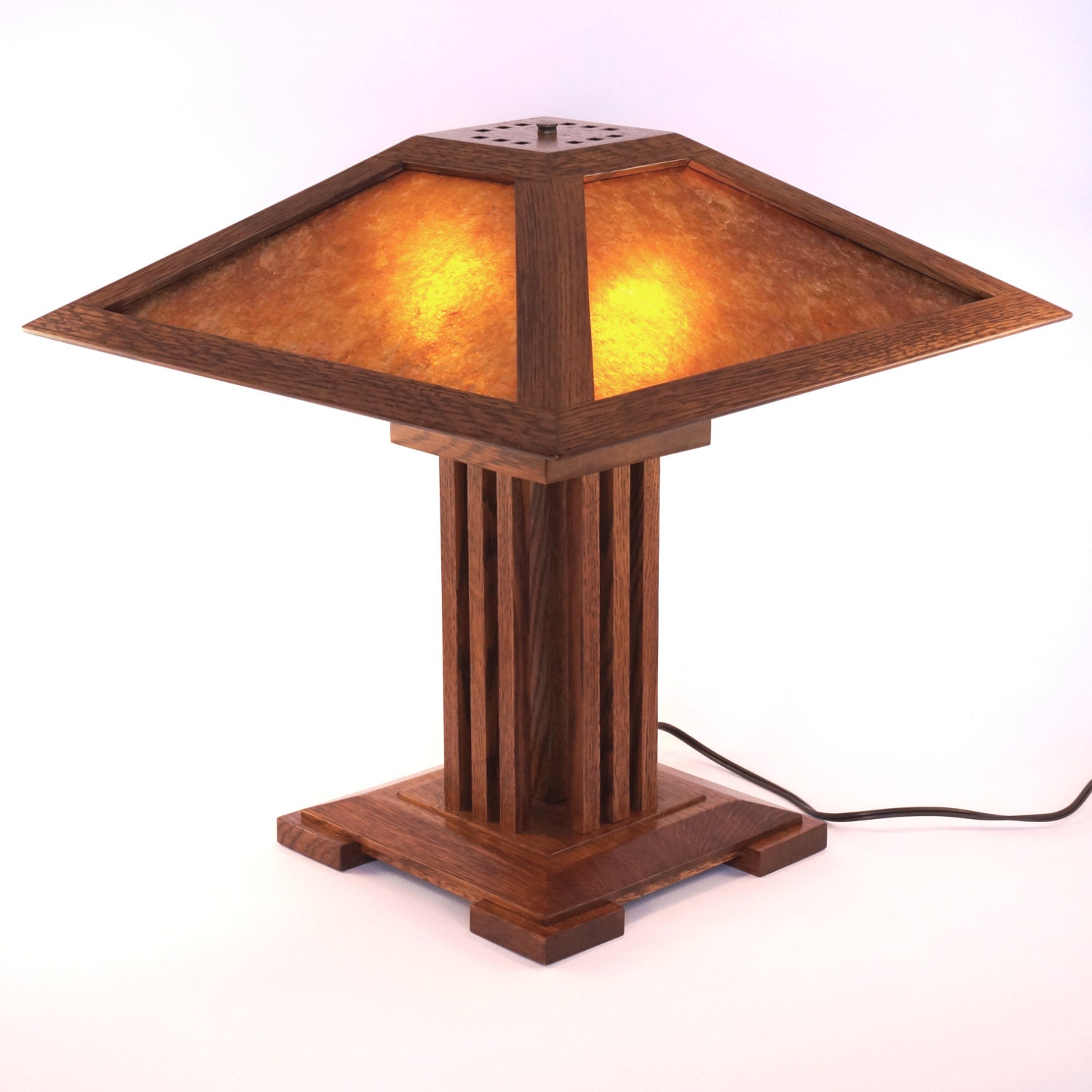 Onandaga Lamp a Spindlestyle Mica Lamp in the Stickley and Etsy