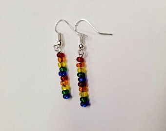 LGBTQ Rainbow Pride Beaded Earrings