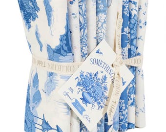 Tilda Stoff - Something Blue - Ein Fat Quarter Bundle - Hellblau -10 FQs