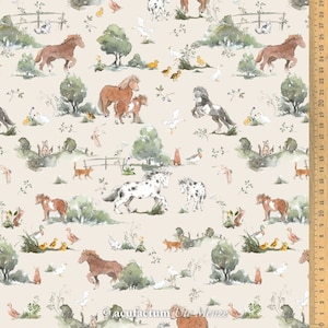 Acufactum - Pferd Sommer - Fat Quarter (ungefähr) 46 cm x 76 cm