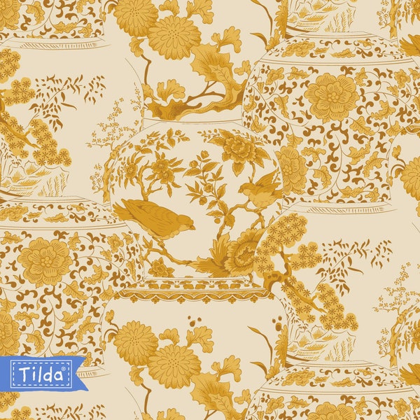 Tilda Fabric - Chic Escape - Vase - Mustard