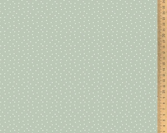 Acufactum - Gray/Green White Dots - Fat Quarter (approx) 18" x 30"