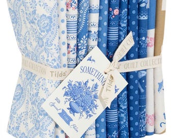 Tilda Stoff - Something Blue Blenders - Ein Fat Quarter Bundle - 12 FQs