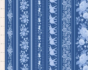 Tilda Stoff - Something Blue Blender - Borders Night - Meterware