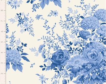 Tilda Stoff - Something Blue - Wildgarden Blue - Meterware