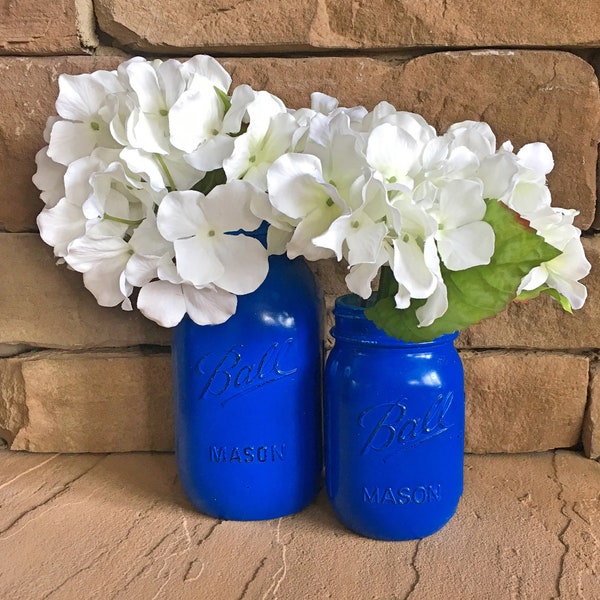 Blue Mason Jars Etsy