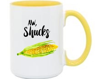 COFFEE MUG | Vegetable Pun Mug | Funny Mug;  Coffee, Tea, Hot Chocolate Mug; Corn Mug