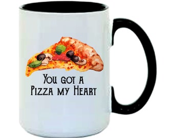 COFFEE MUG | Food Pun Mug | Love Puns; Funny Mug;  Coffee, Tea, Hot Chocolate Mug; Pizza Mug