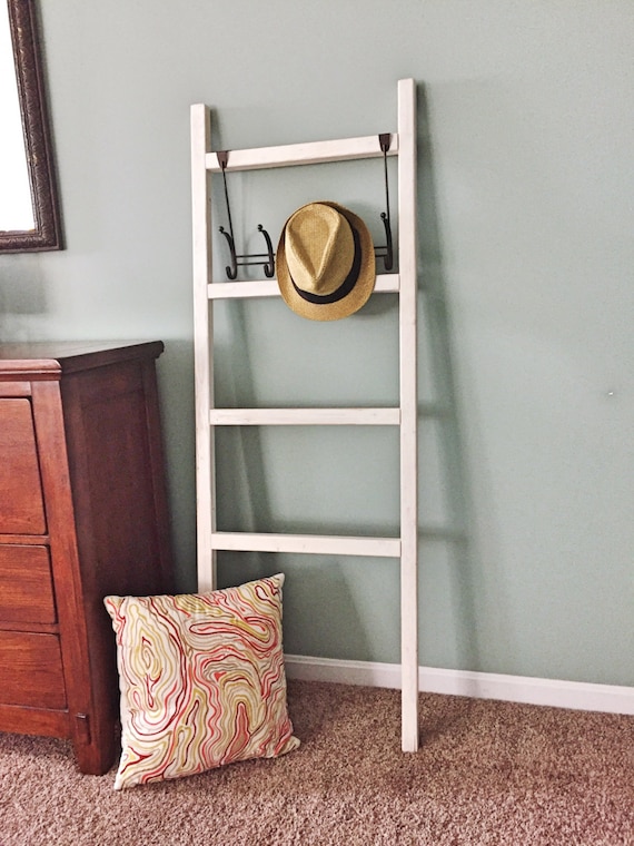BLANKET LADDER Antique White 5 ft. Ladder Farmhouse Etsy