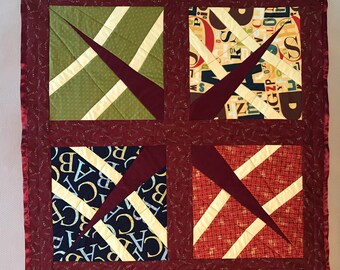 Baby Quilt: Burgundy Stars