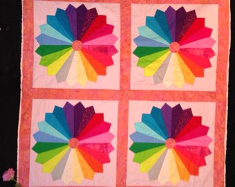 Baby Quilt: Patchwork Rainbow