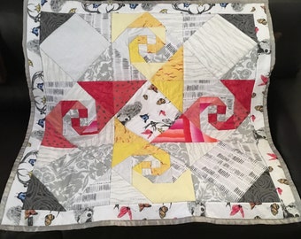 Baby Quilt: Swirl with Moose