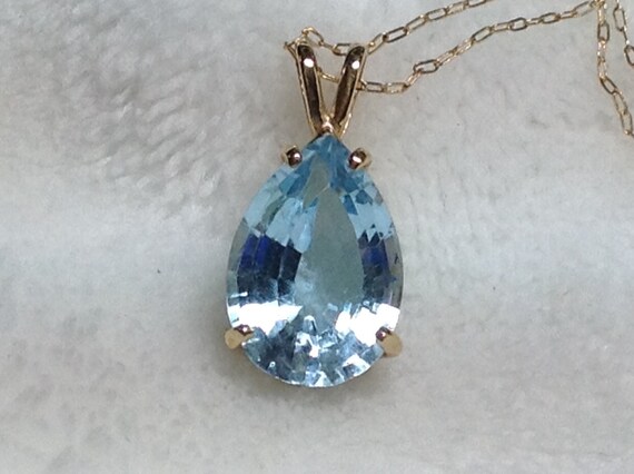 Blue topaz deals necklace etsy