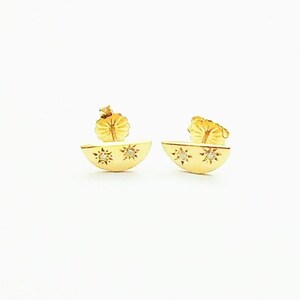 Diamond Earring, Diamond Stud Earring, 14k Diamond Earrings, 14k Diamond Stud Earrings, Custom made 14k Gold and Diamond Stud Earring,