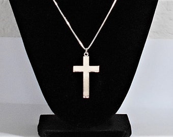 Silver Cross, Sterling Silver Cross, Large Silver Cross, Mans Sterling Silver Cross, Womans Sterling Silver Cross