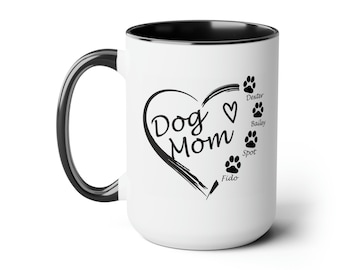 Mug Dog Mom Personalized Coffee Mugs, Dog Mom Gift, Personalized, Dog Mom Gift Personalized, Dog Mom Mothers Day Gift, Dog Mama Mug