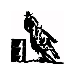 Barrel Racer Horse Vinyl Decal Sticker