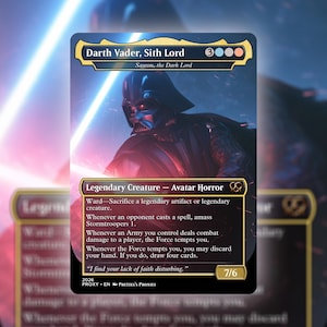 darth vader mtg card Help creating a balanced proxy for Magic: The Gathering Star Wars: Darth Vader -