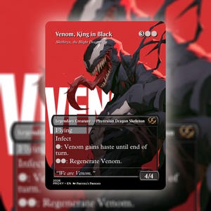 venom king in black mtg card Venom, King in Black (Borderless) Marvel Eternal-Legal (MAR) #22