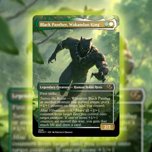 black panther mtg card Amazon.com: MTG Secret Lair: Secret Lair x Marvel's Black Panther (Non-Foil  Edition) : Toys & Games