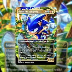 sonic the hedgehog mtg card Commander Deck EDH Deck 100 Magic Cards Custom Deck Haste Flash Counters and the crew to Magic Magic The Gathering Sets Sonic