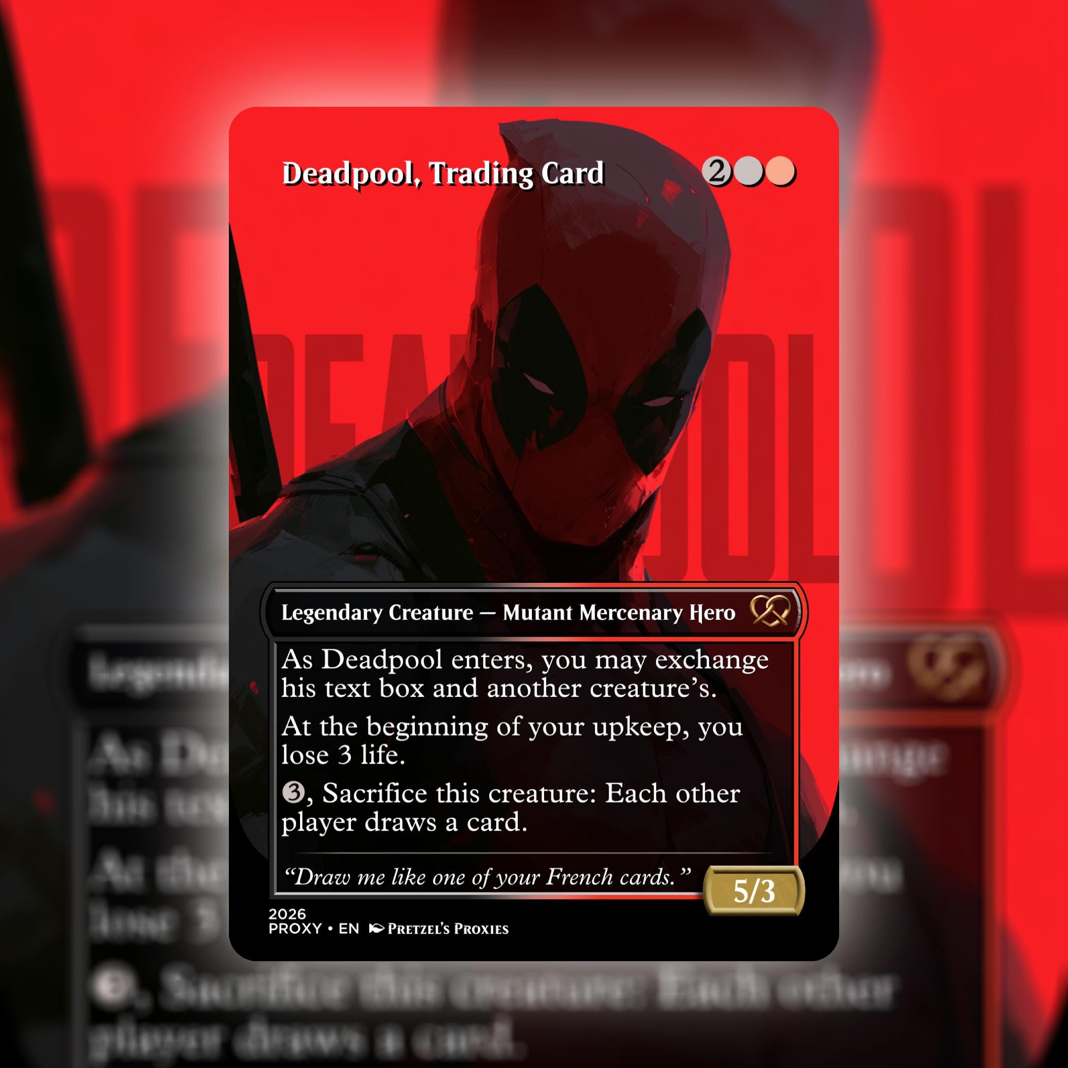 Deadpool Trading Card - Etsy