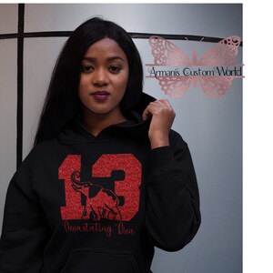 Delta Sigma Theta  Diva Pull Over or Full Zip Up Hoodie Glitter Delta Sigma Theta