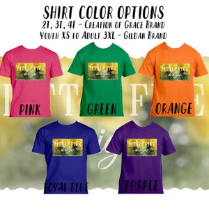 May include: Five t-shirts in different colors: pink, green, orange, royal blue, and purple. Each shirt has the text "Little Five Designs" printed on the front.