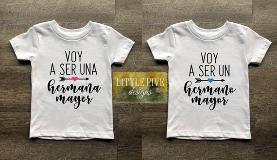 Playera voy a ser hermana mayor