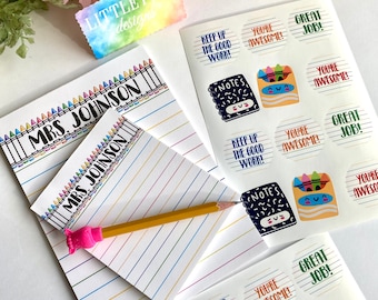 Personalized Notepad, Teacher Appreciation Gift Custom, Teacher Gift, Thank You Gift