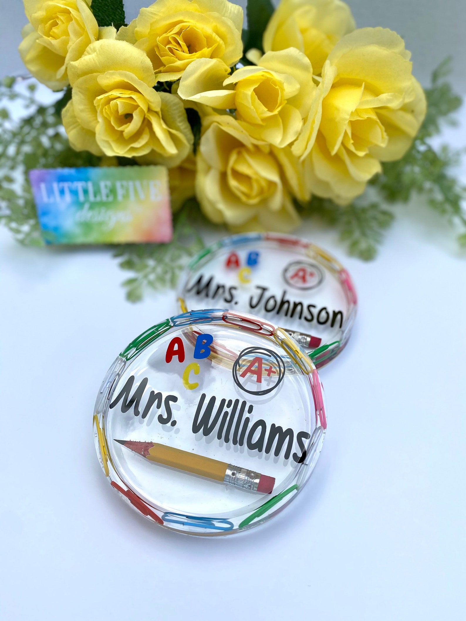 Teacher Appreciation Gift Custom Teacher Coaster Epoxy Resin - Etsy
