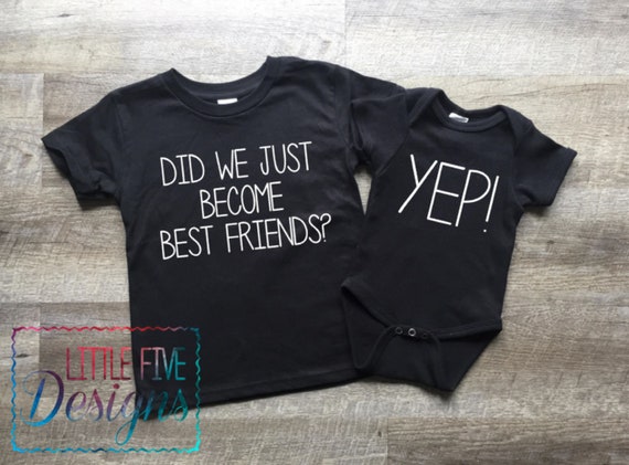 Friends Sibling Shirt Set Baby Shower 